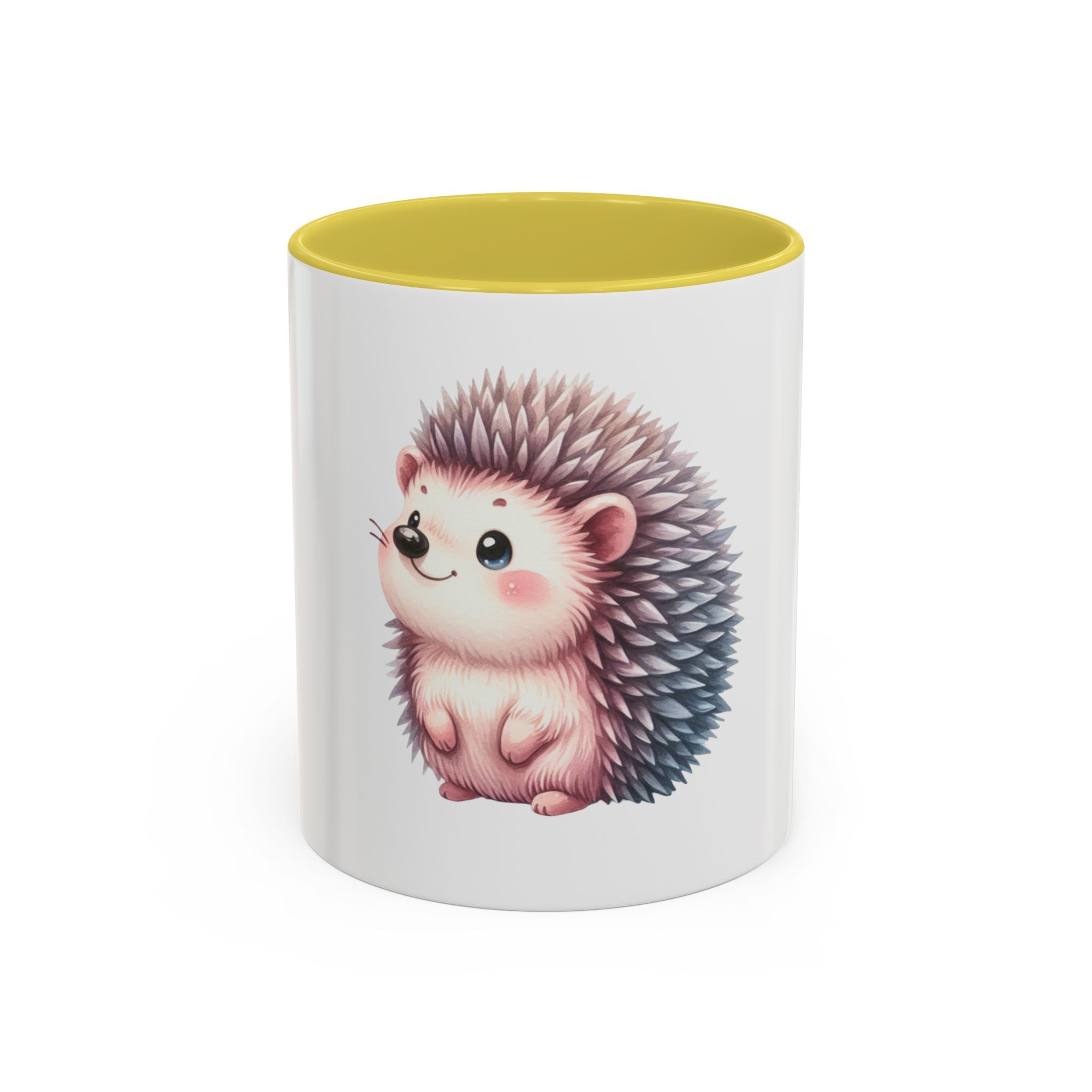 Cute Hedgehog Coffee Mug (11oz) - Colorful Kawaii Animal Ceramic Gift