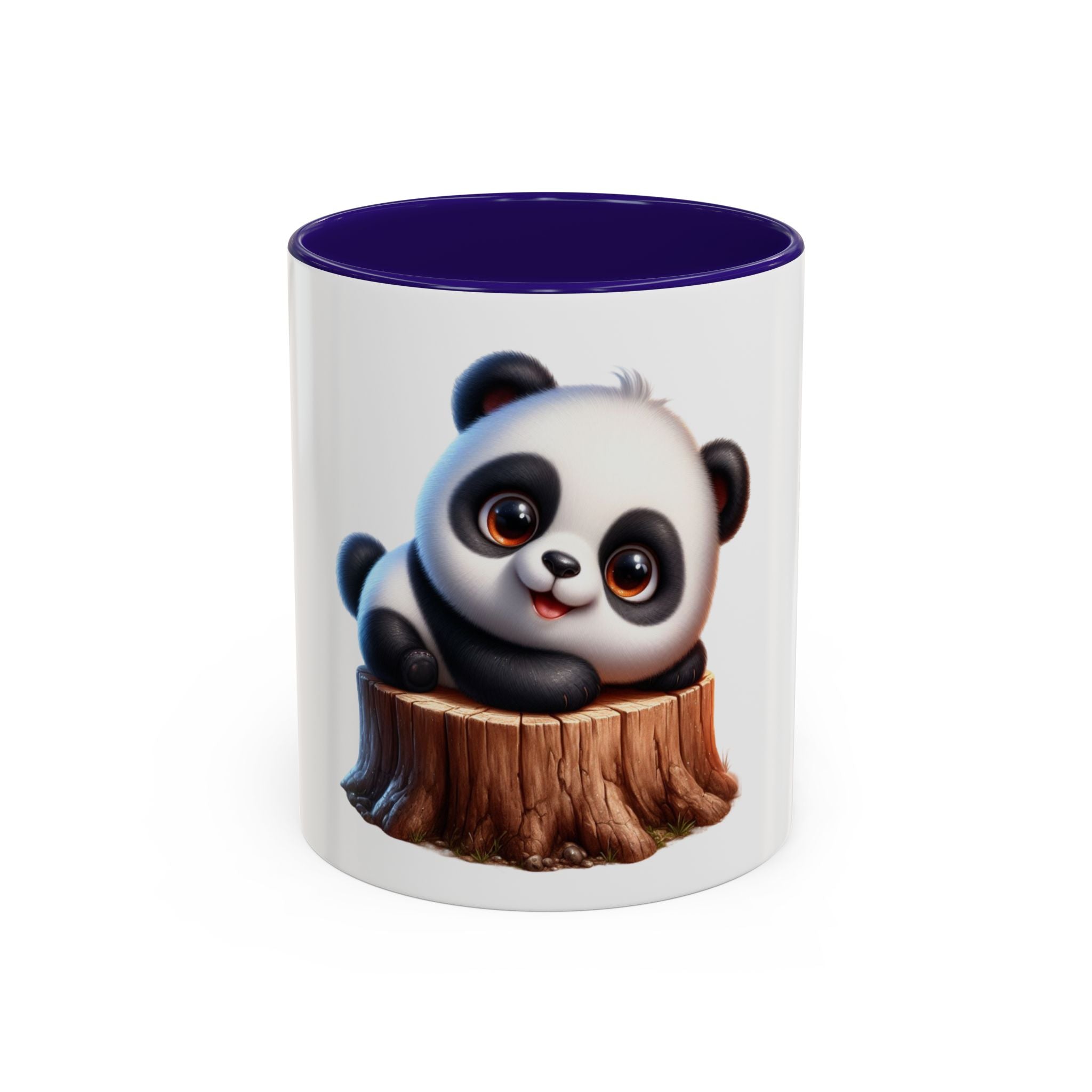 Cute Panda Mug — Adorable Baby Panda on Tree Stump (11oz)