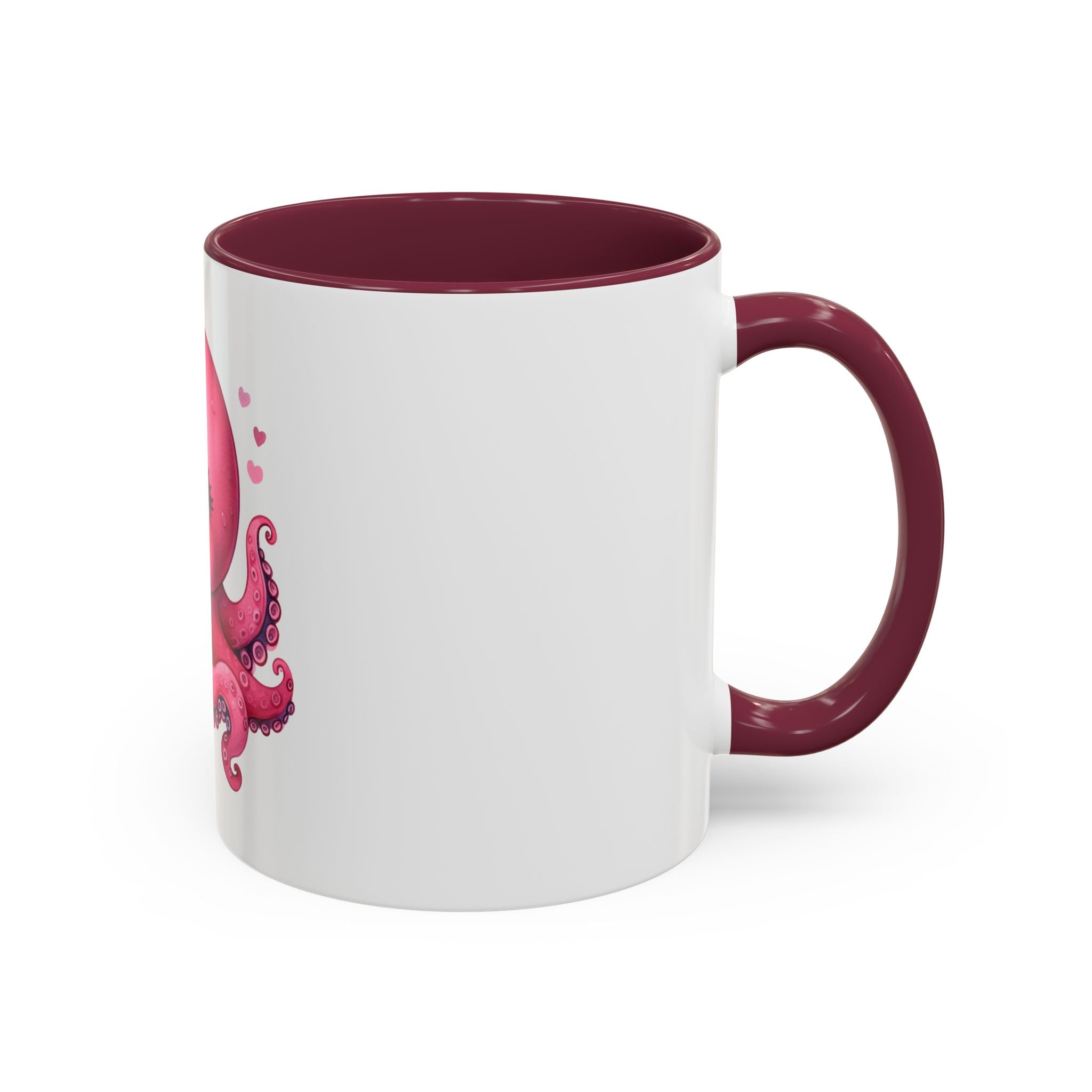 Cute Pink Octopus Coffee Mug (11oz) — Kawaii Sea Animal Gift