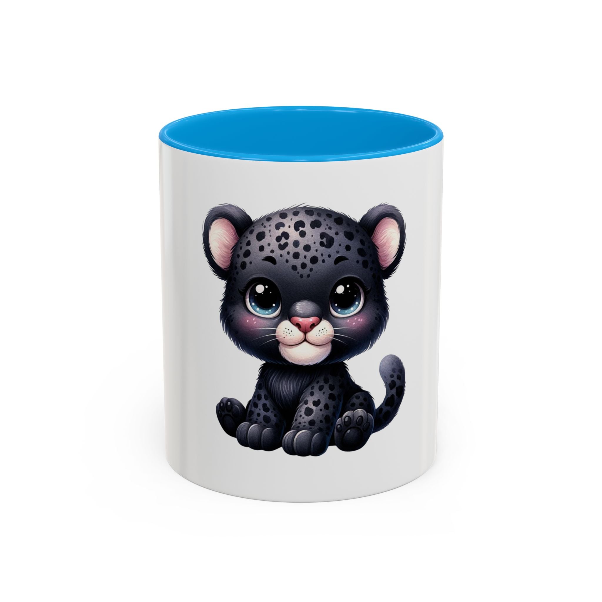 Cute Baby Black Panther Mug — Cute Leopard Cub Coffee Cup (11oz)
