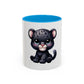 Cute Baby Black Panther Mug — Cute Leopard Cub Coffee Cup (11oz)