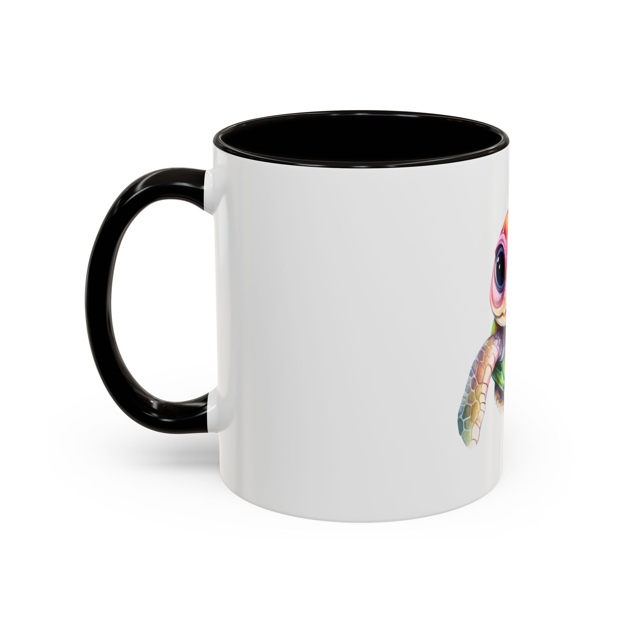 Colorful Cute Sea Turtle Coffee Mug — Vibrant Watercolor Turtle 11oz