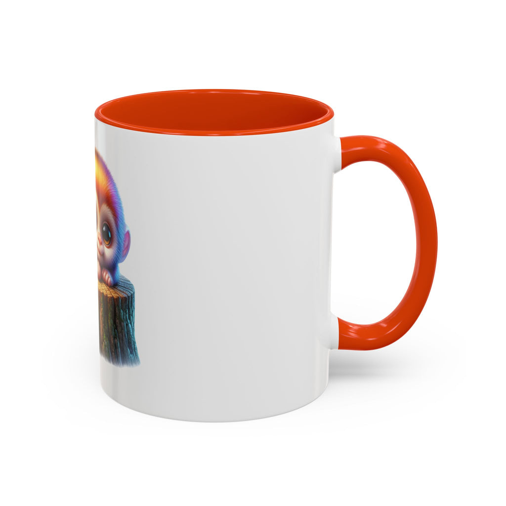 Cute Baby Monkey Coffee Mug — Colorful 11oz Ceramic Mug