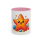 Cute Kawaii Starfish Coffee Mug – Colorful Ocean Cartoon 11oz