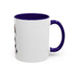 Cute Husky Puppy Coffee Mug — 11oznColor Accent Ceramic Mug