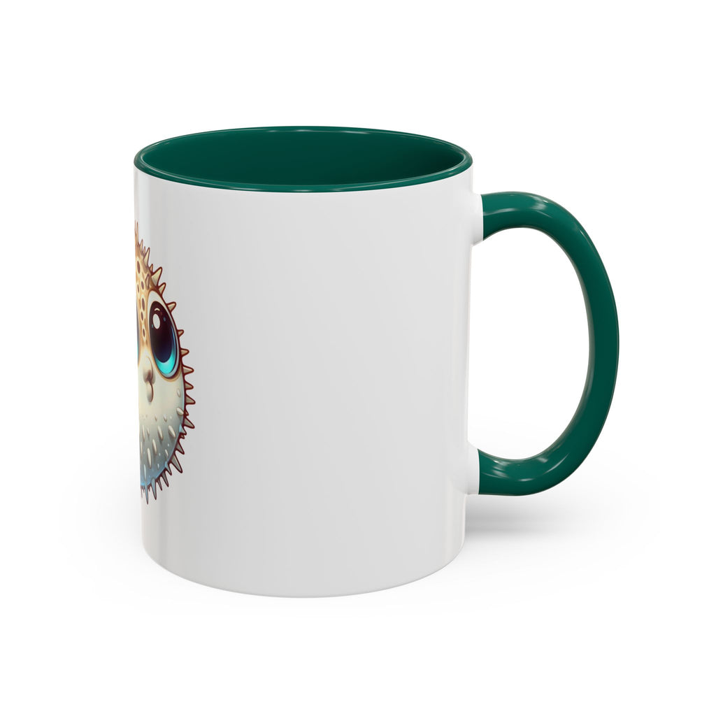 Cute Pufferfish Coffee Mug — Adorable Cartoon Sea Life Ceramic Mug (11oz)