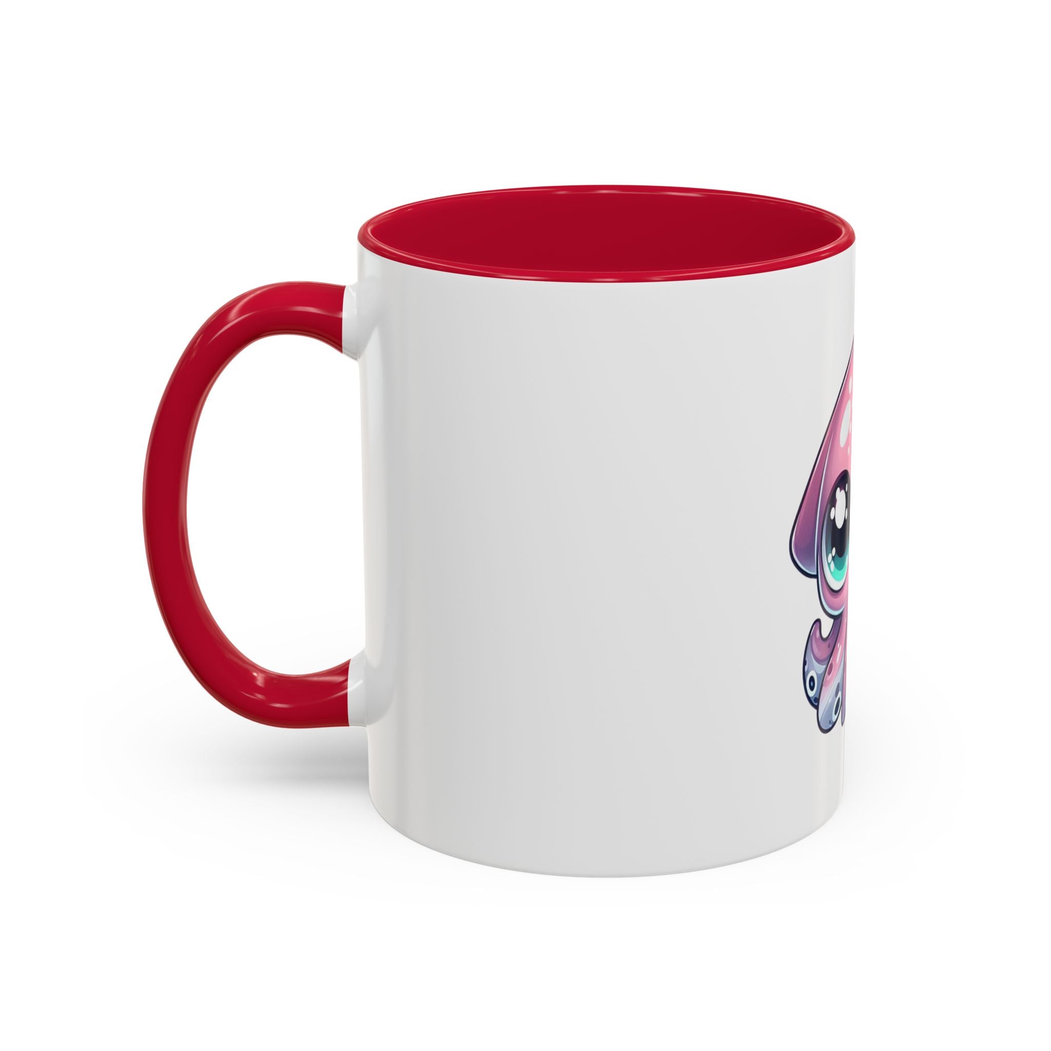 Cute Pink Kawaii Octopus Mug (11oz) - Adorable Anime-Style Coffee Cup
