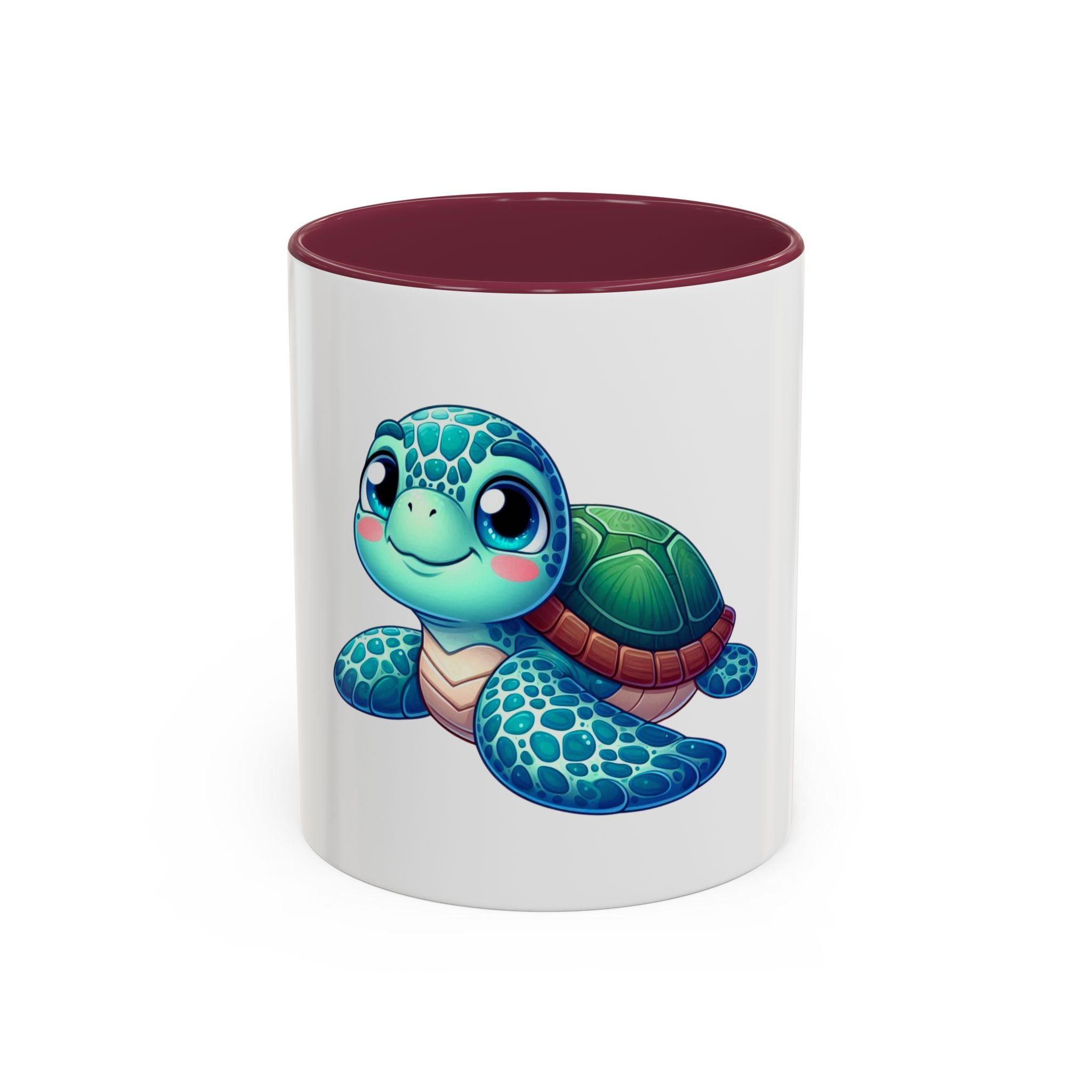 Cute Sea Turtle Coffee Mug (11oz) – Colorful Ocean Animal Ceramic Mug