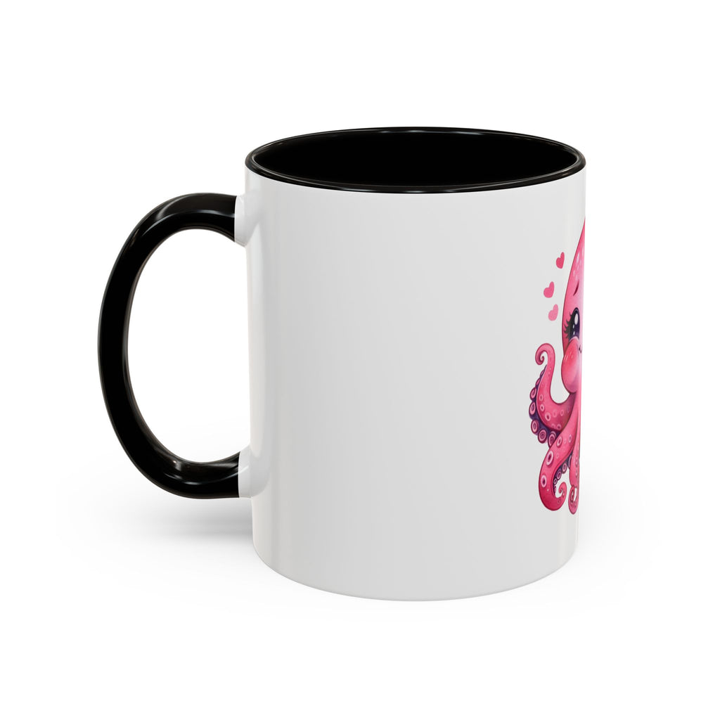 Cute Pink Octopus Coffee Mug (11oz) — Kawaii Sea Animal Gift
