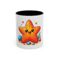 Cute Kawaii Starfish Coffee Mug – Colorful Ocean Cartoon 11oz
