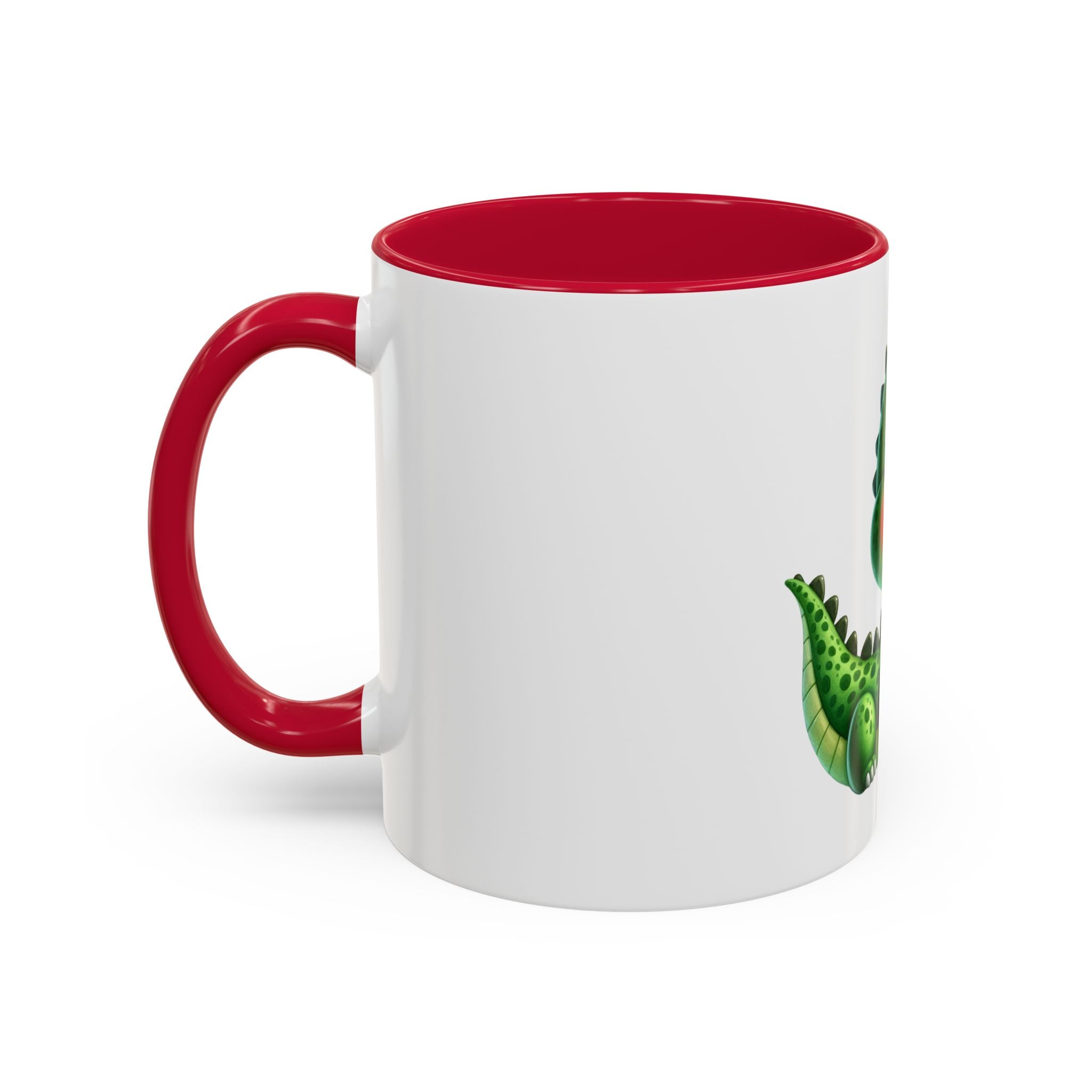 Cute Green Baby Dinosaur Coffee Mug (11oz)