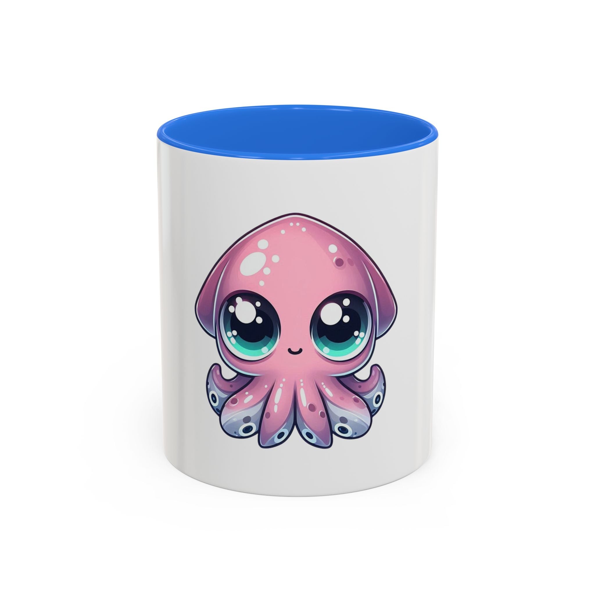 Cute Pink Kawaii Octopus Mug (11oz) - Adorable Anime-Style Coffee Cup