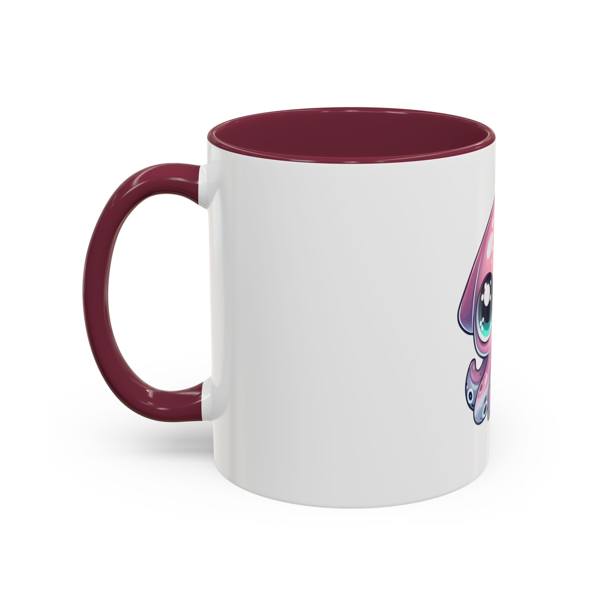 Cute Pink Kawaii Octopus Mug (11oz) - Adorable Anime-Style Coffee Cup
