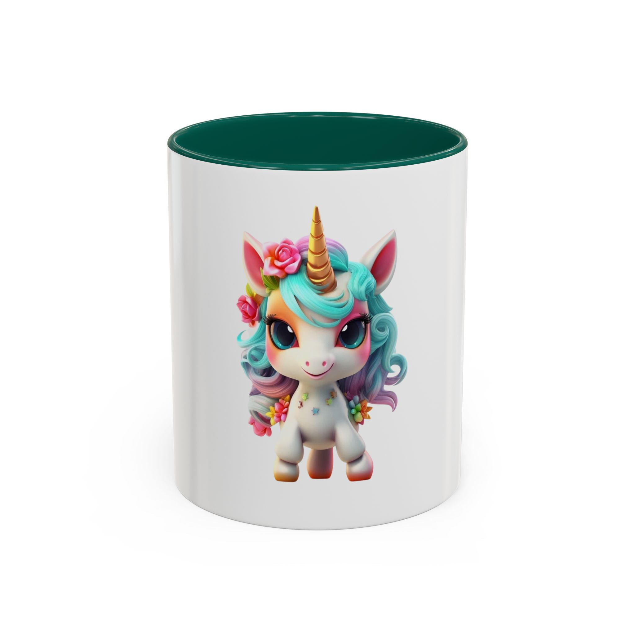 Cute Floral Unicorn Coffee Mug — Colorful 11oz Gift
