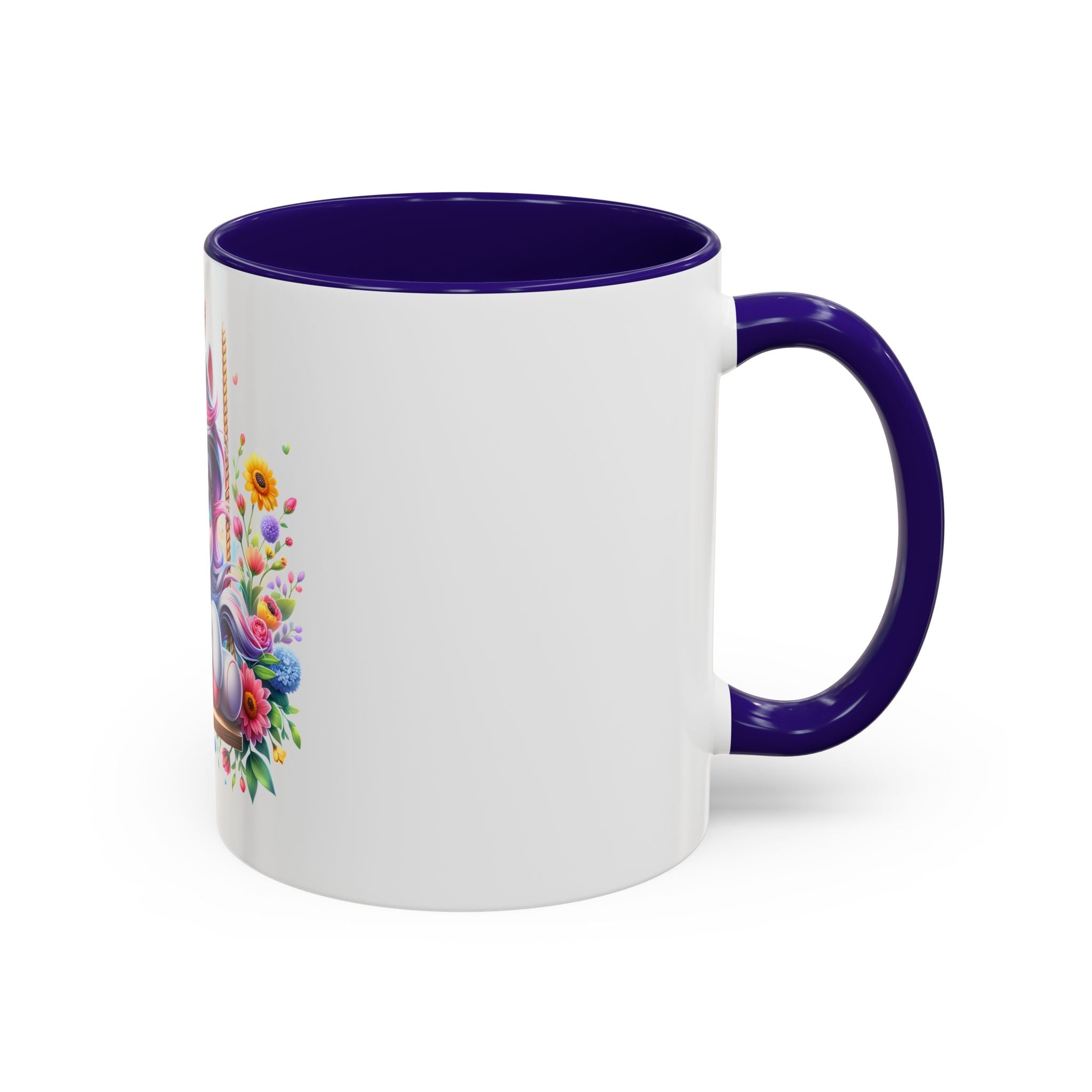 Cute Floral Unicorn Mug (11oz) - Colorful Kawaii Coffee Cup Gift