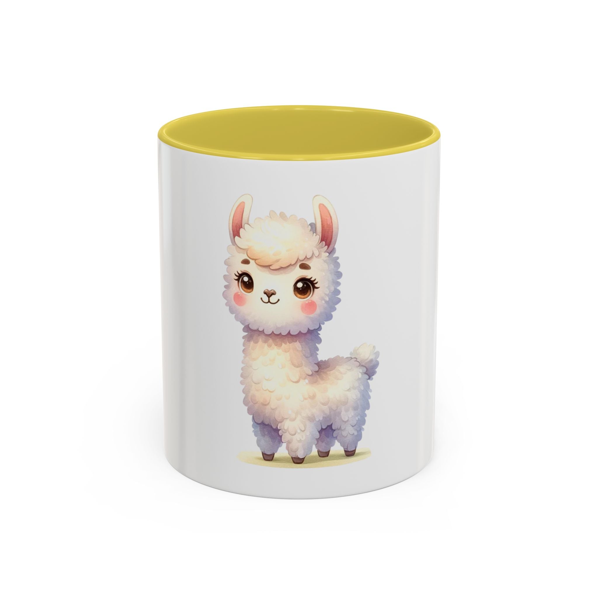 Cute Kawaii Alpaca Coffee Mug (11oz) – Adorable Pastel Llama Gift