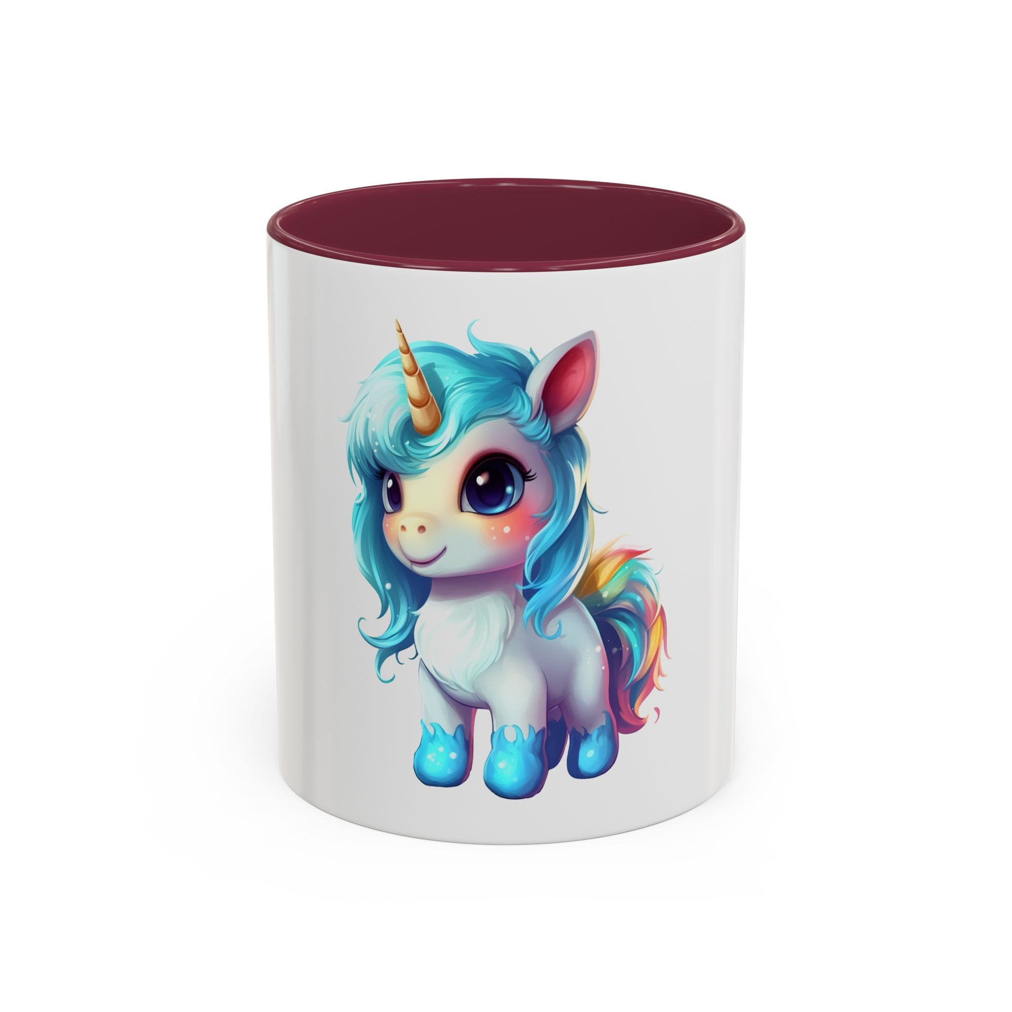 Cute Rainbow Unicorn Mug (11oz) — Colorful Kawaii Coffee Cup for Kids & Unicorn Lovers
