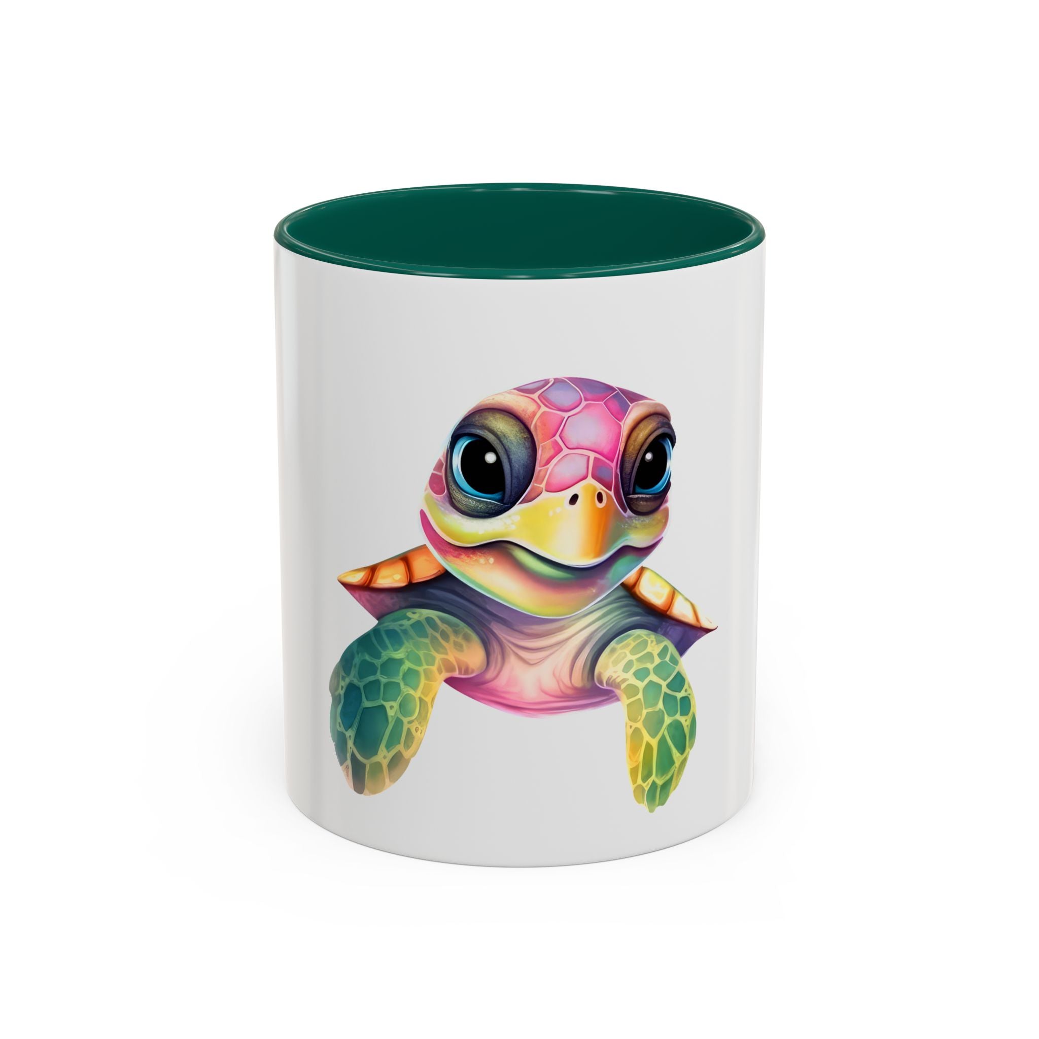 Colorful Sea Turtle Mug (11oz) – Cute Rainbow Marine Coffee Cup
