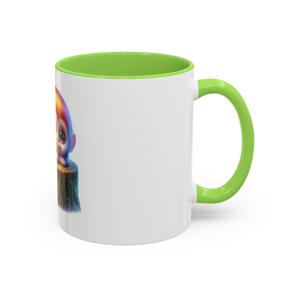 Cute Baby Monkey Coffee Mug — Colorful 11oz Ceramic Mug