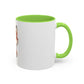 Cute Smiling Fox Coffee Mug — 11oz Color Accent Tea Cup