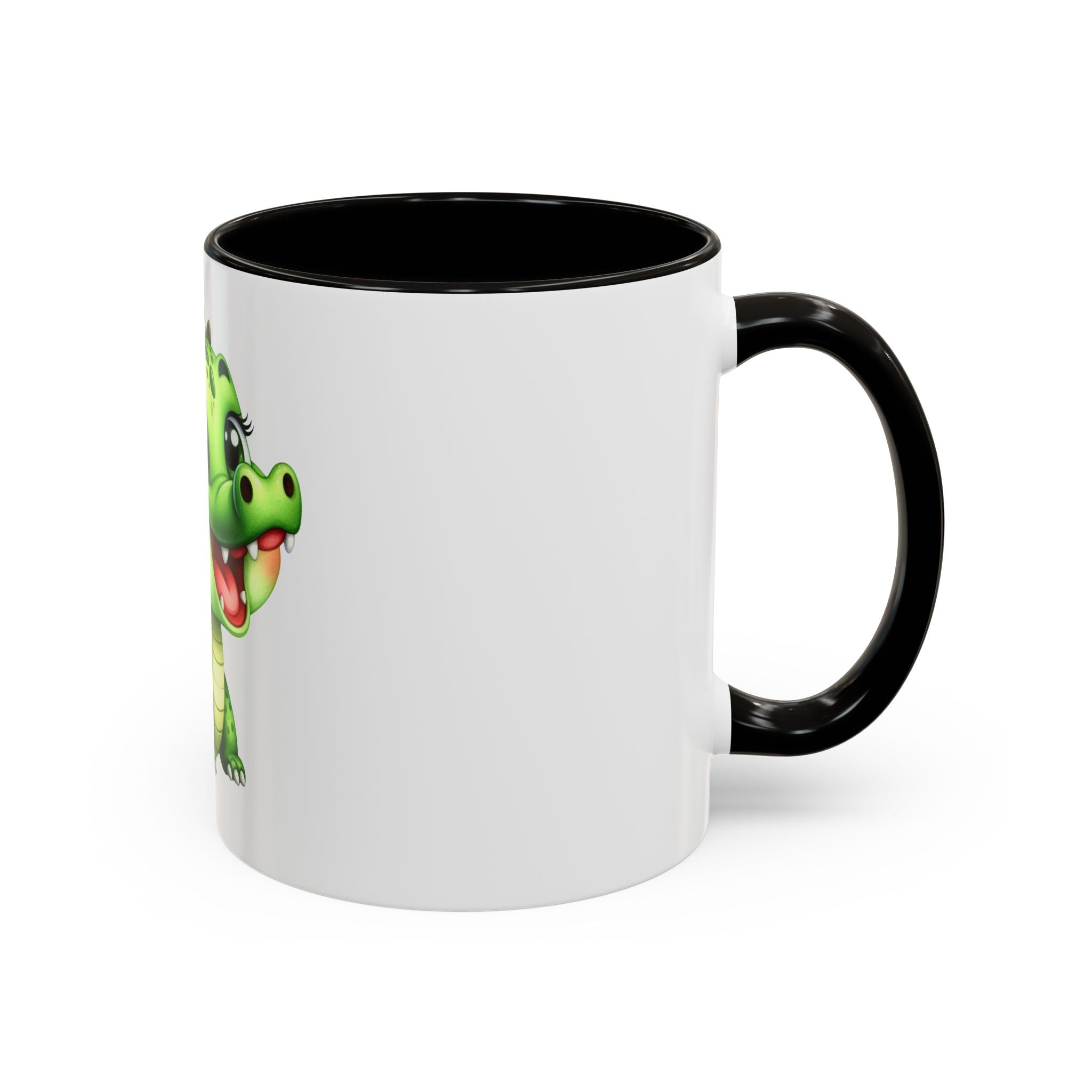 Cute Green Baby Dinosaur Coffee Mug (11oz)