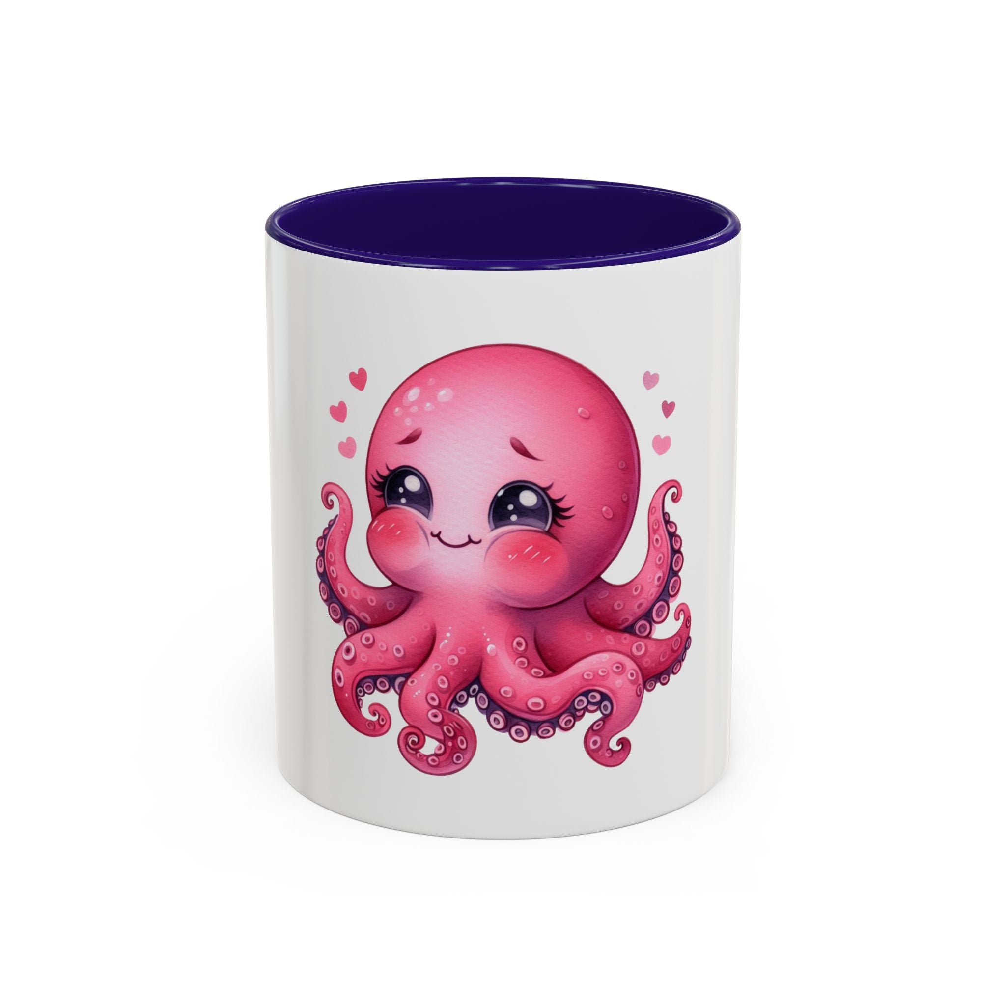 Cute Pink Octopus Coffee Mug (11oz) — Kawaii Sea Animal Gift