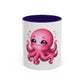 Cute Pink Octopus Coffee Mug (11oz) — Kawaii Sea Animal Gift