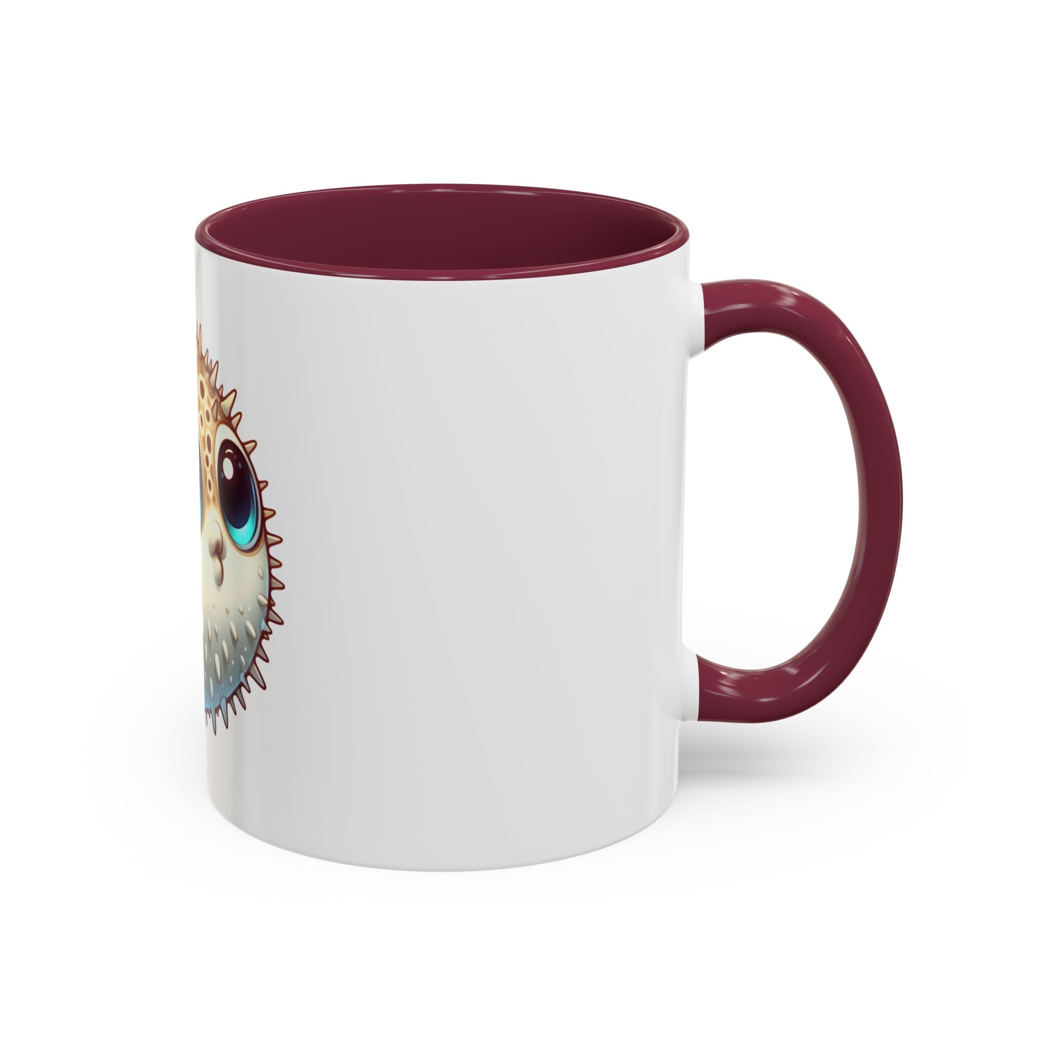 Cute Pufferfish Coffee Mug — Adorable Cartoon Sea Life Ceramic Mug (11oz)