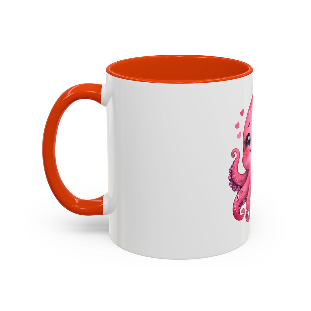 Cute Pink Octopus Coffee Mug (11oz) — Kawaii Sea Animal Gift