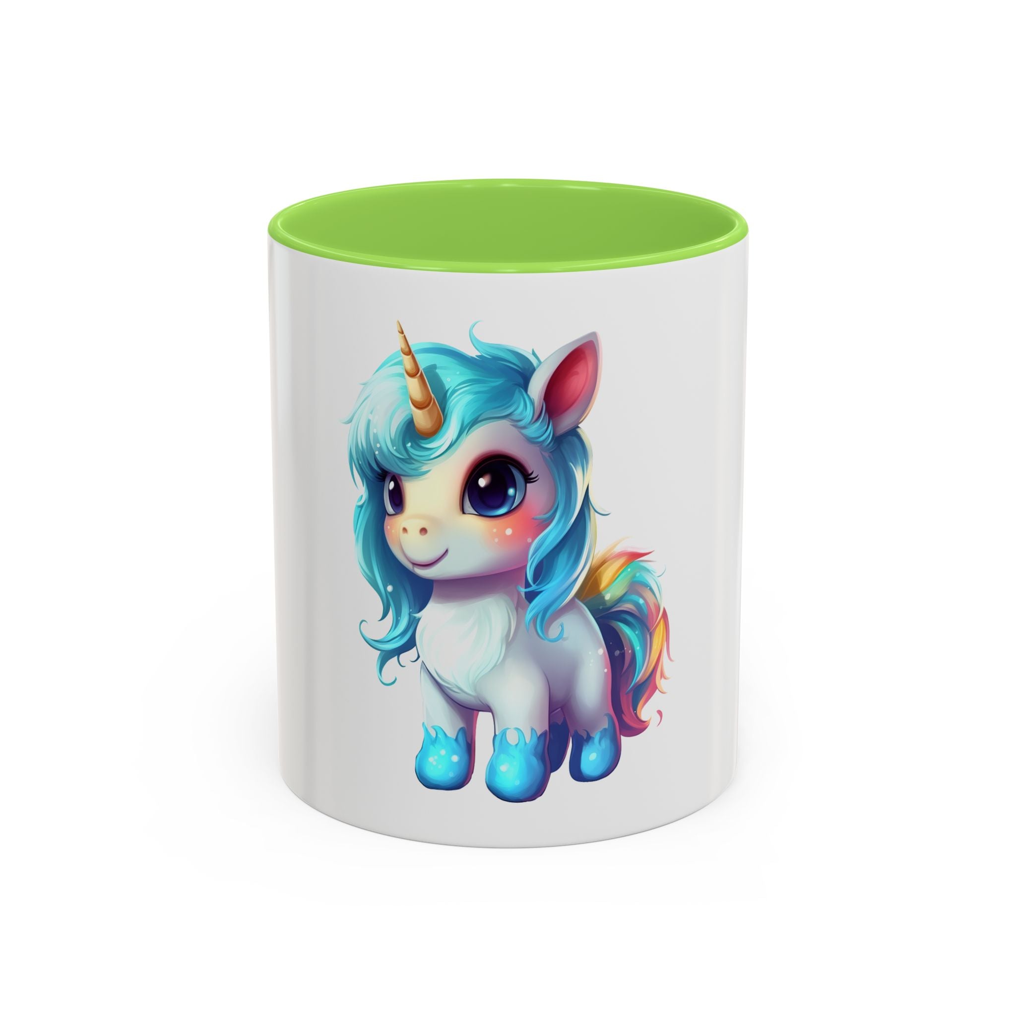 Cute Rainbow Unicorn Mug (11oz) — Colorful Kawaii Coffee Cup for Kids & Unicorn Lovers