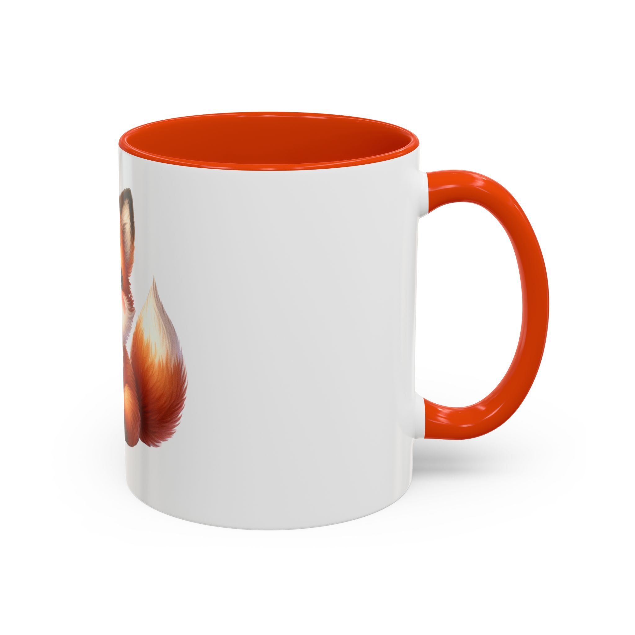 Cute Baby Fox Coffee Mug – Adorable Cartoon Fox 11oz Color Accent