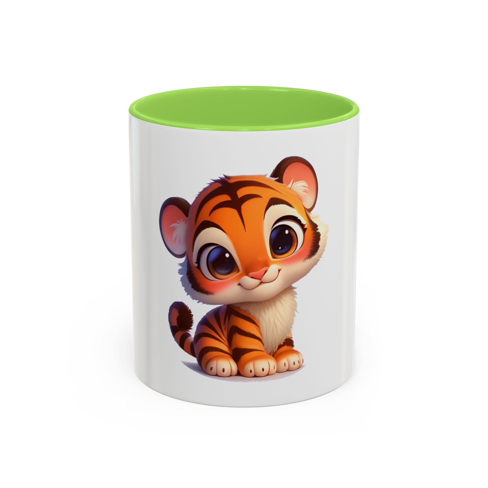 Cute Baby Tiger Coffee Mug — Adorable Cartoon Safari Animal Mug (11oz)