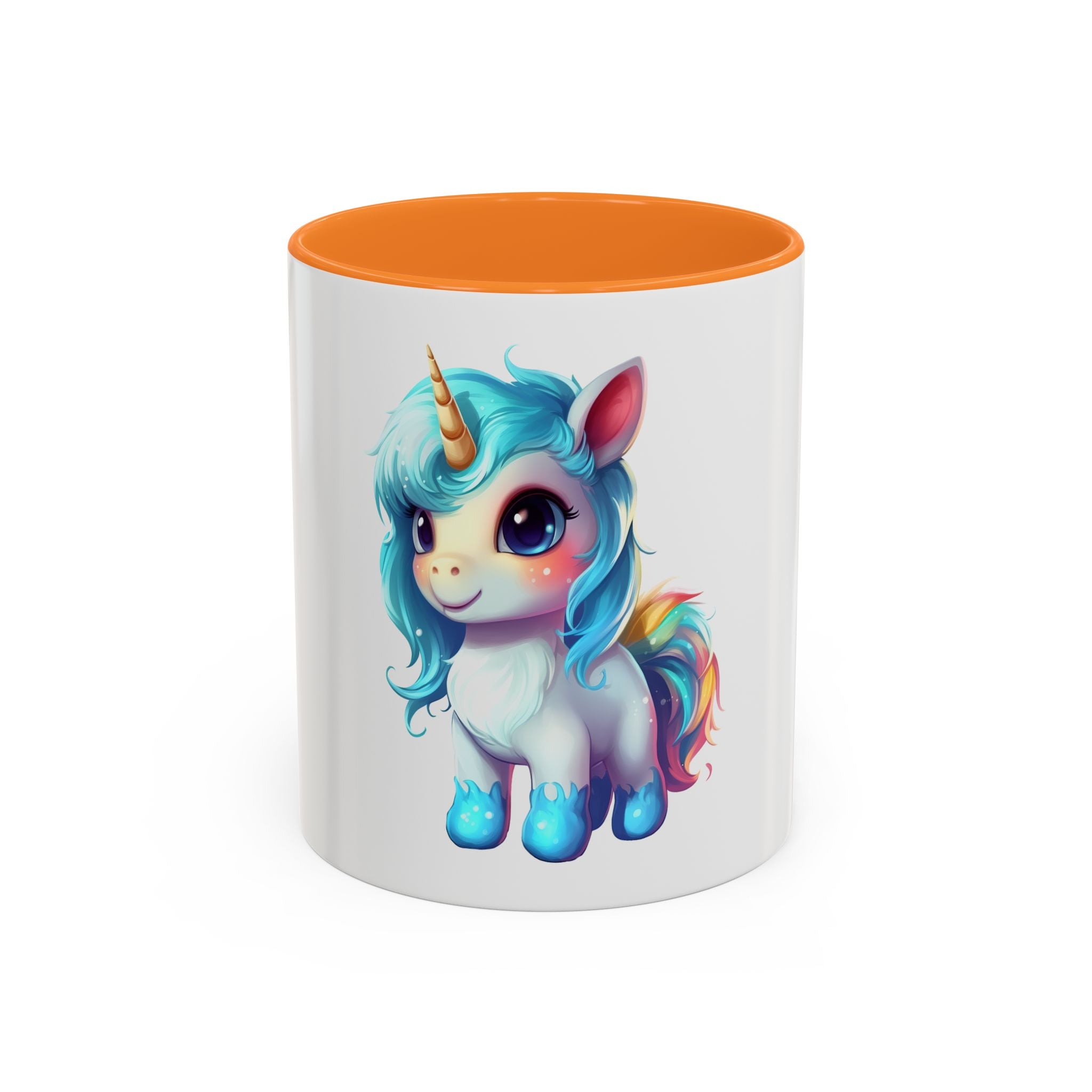 Cute Rainbow Unicorn Mug (11oz) — Colorful Kawaii Coffee Cup for Kids & Unicorn Lovers