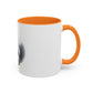 Cute Husky Puppy Coffee Mug — 11oz Color Accent Ceramic