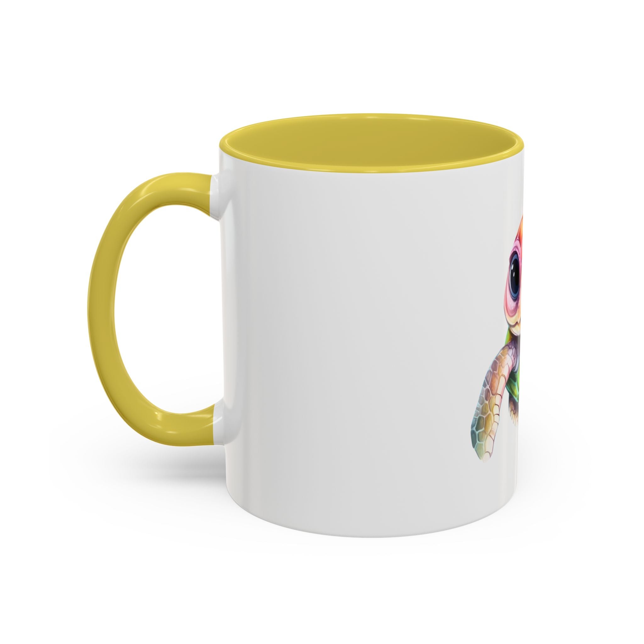 Colorful Cute Sea Turtle Coffee Mug — Vibrant Watercolor Turtle 11oz