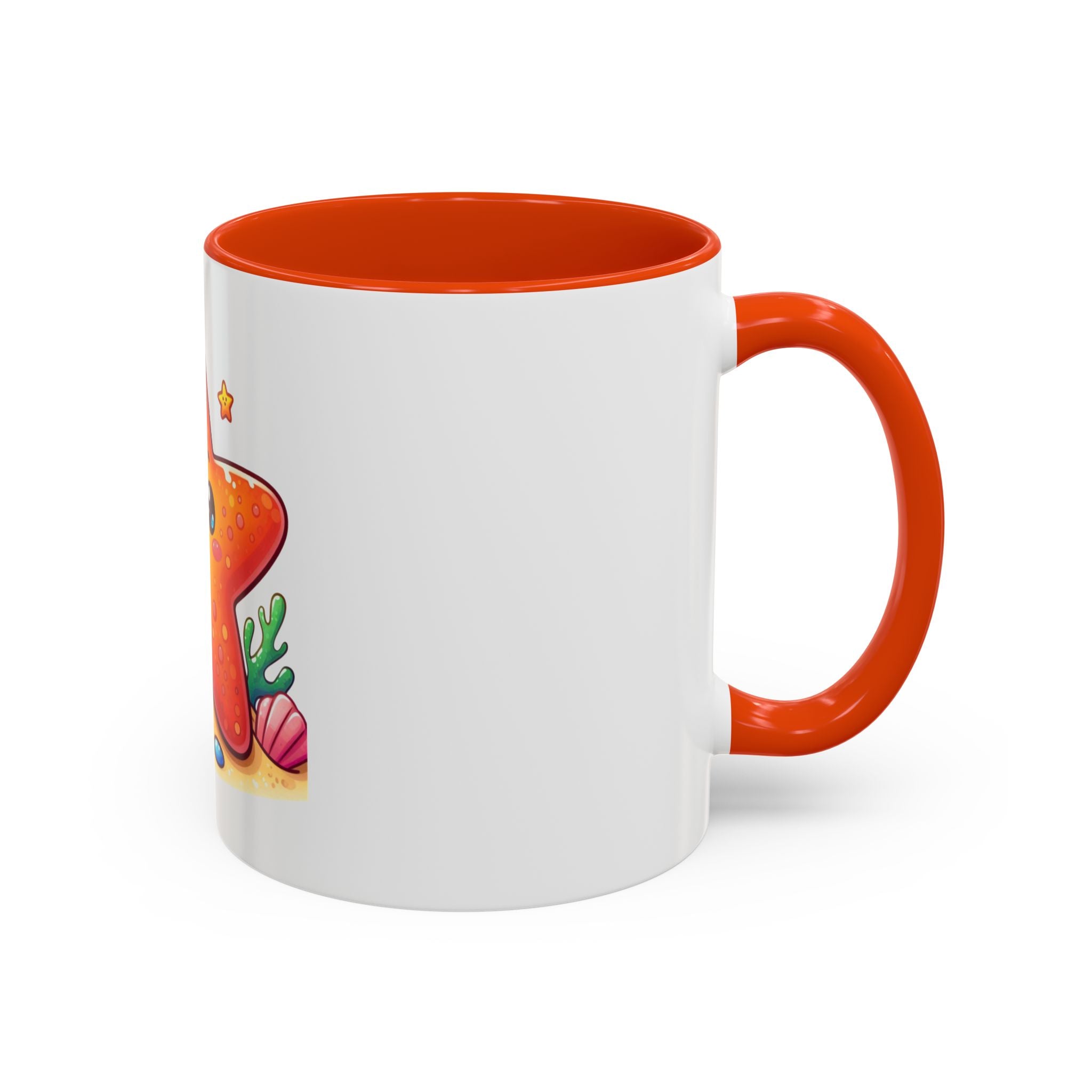 Cute Kawaii Starfish Coffee Mug – Colorful Ocean Cartoon 11oz