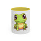 Cute Frog Coffee Mug — 11oz Colorful Ceramic Cup