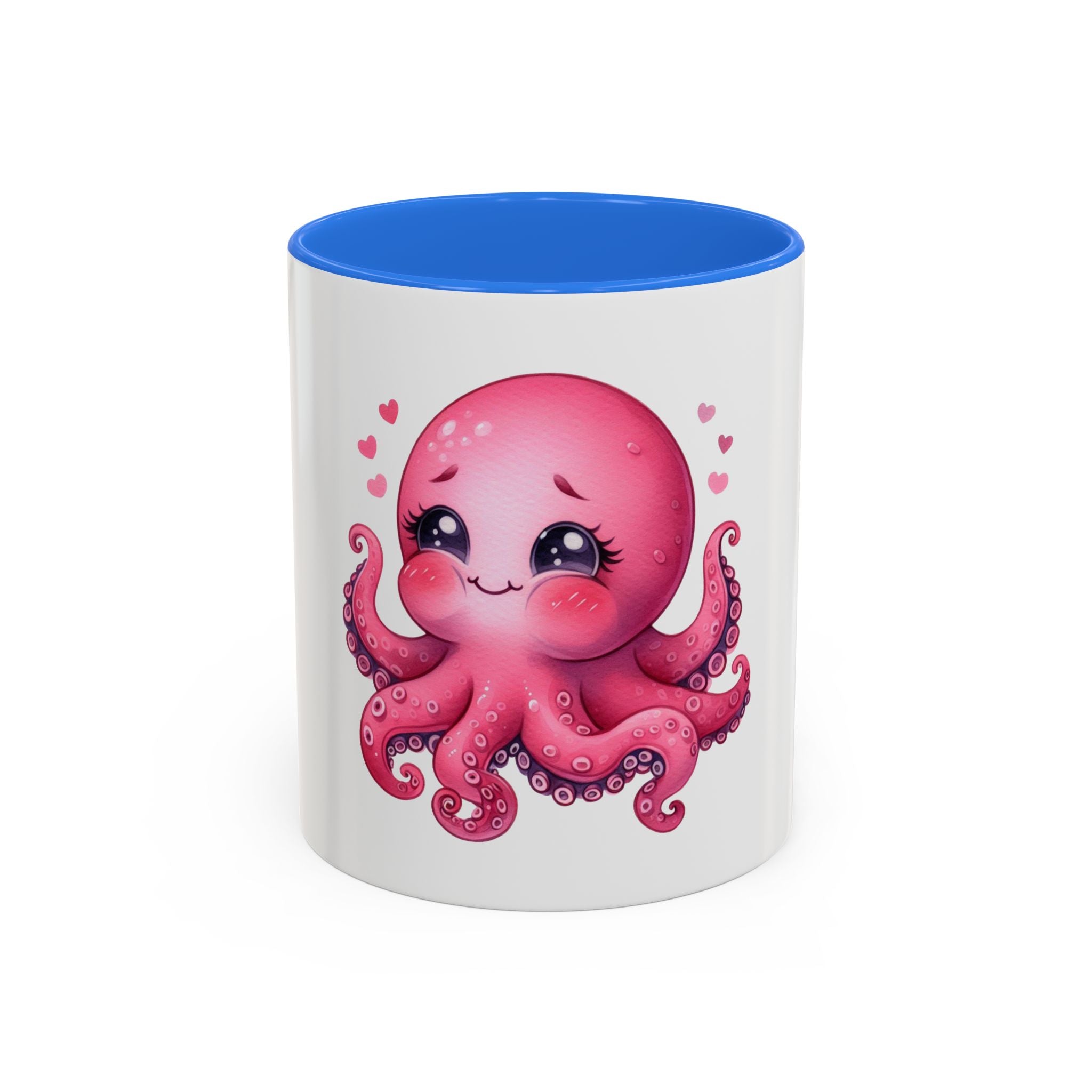 Cute Pink Octopus Coffee Mug (11oz) — Kawaii Sea Animal Gift