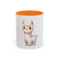 Cute Kawaii Alpaca Coffee Mug (11oz) – Adorable Pastel Llama Gift