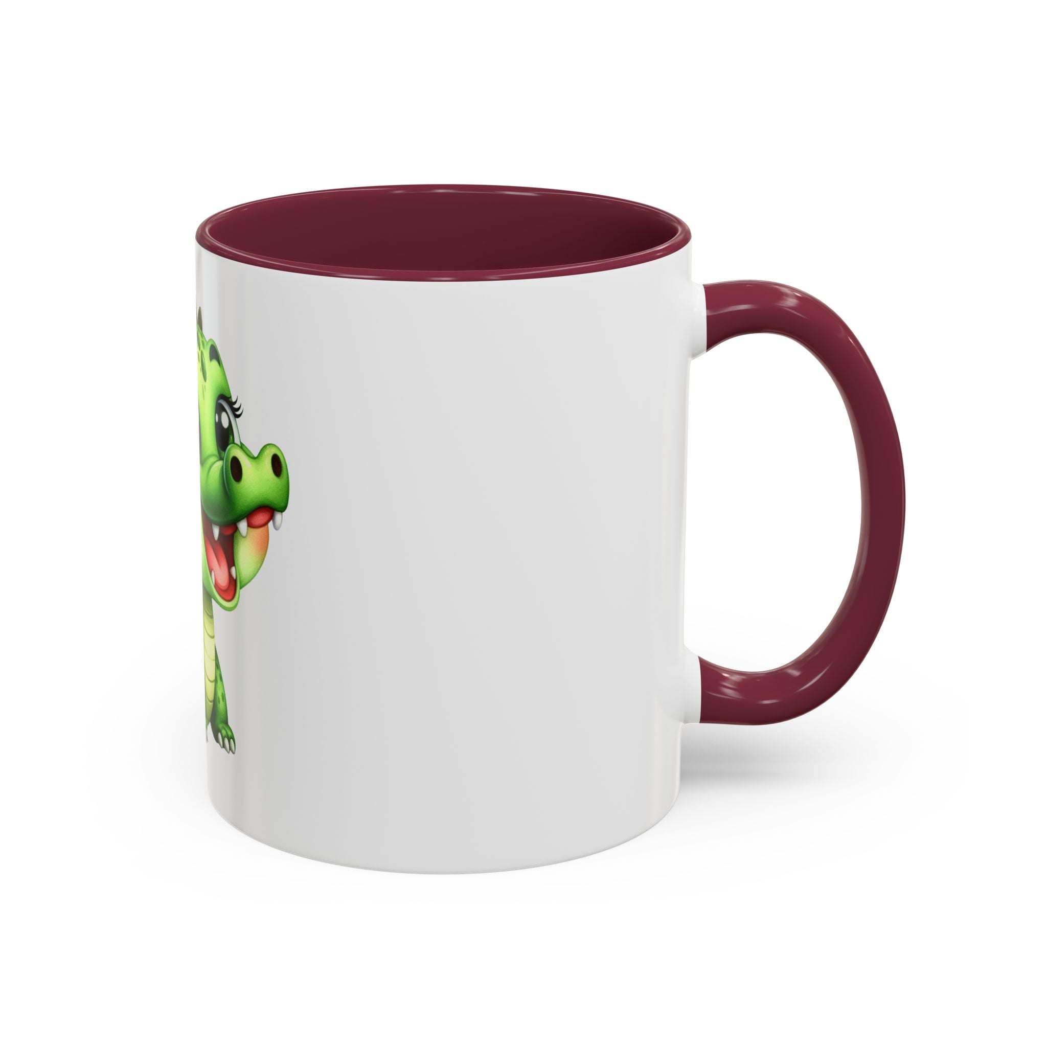 Cute Green Baby Dinosaur Coffee Mug (11oz)