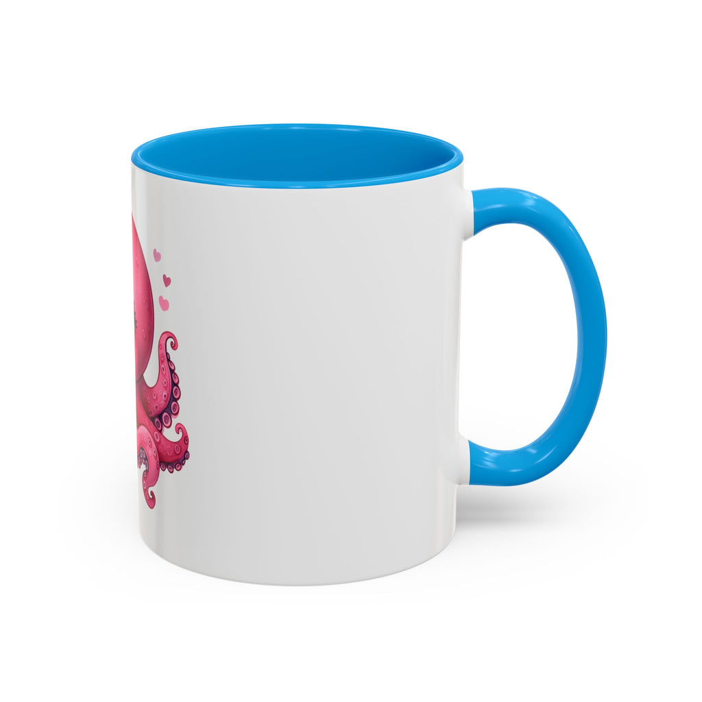 Cute Pink Octopus Coffee Mug (11oz) — Kawaii Sea Animal Gift