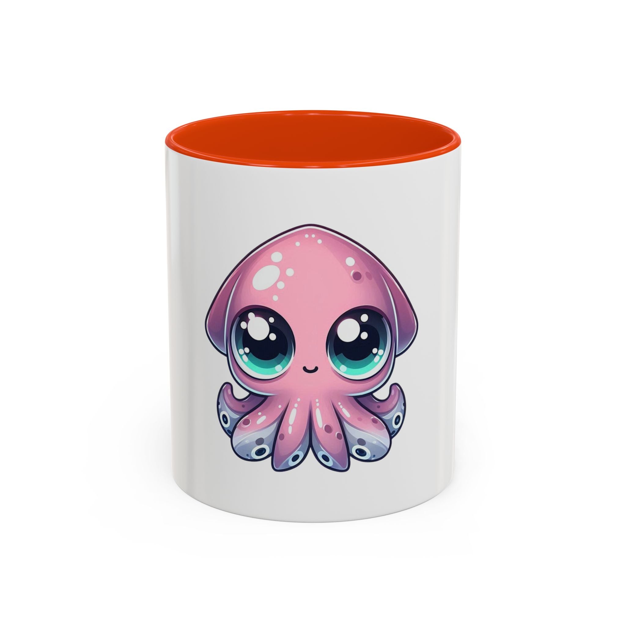 Cute Pink Kawaii Octopus Mug (11oz) - Adorable Anime-Style Coffee Cup