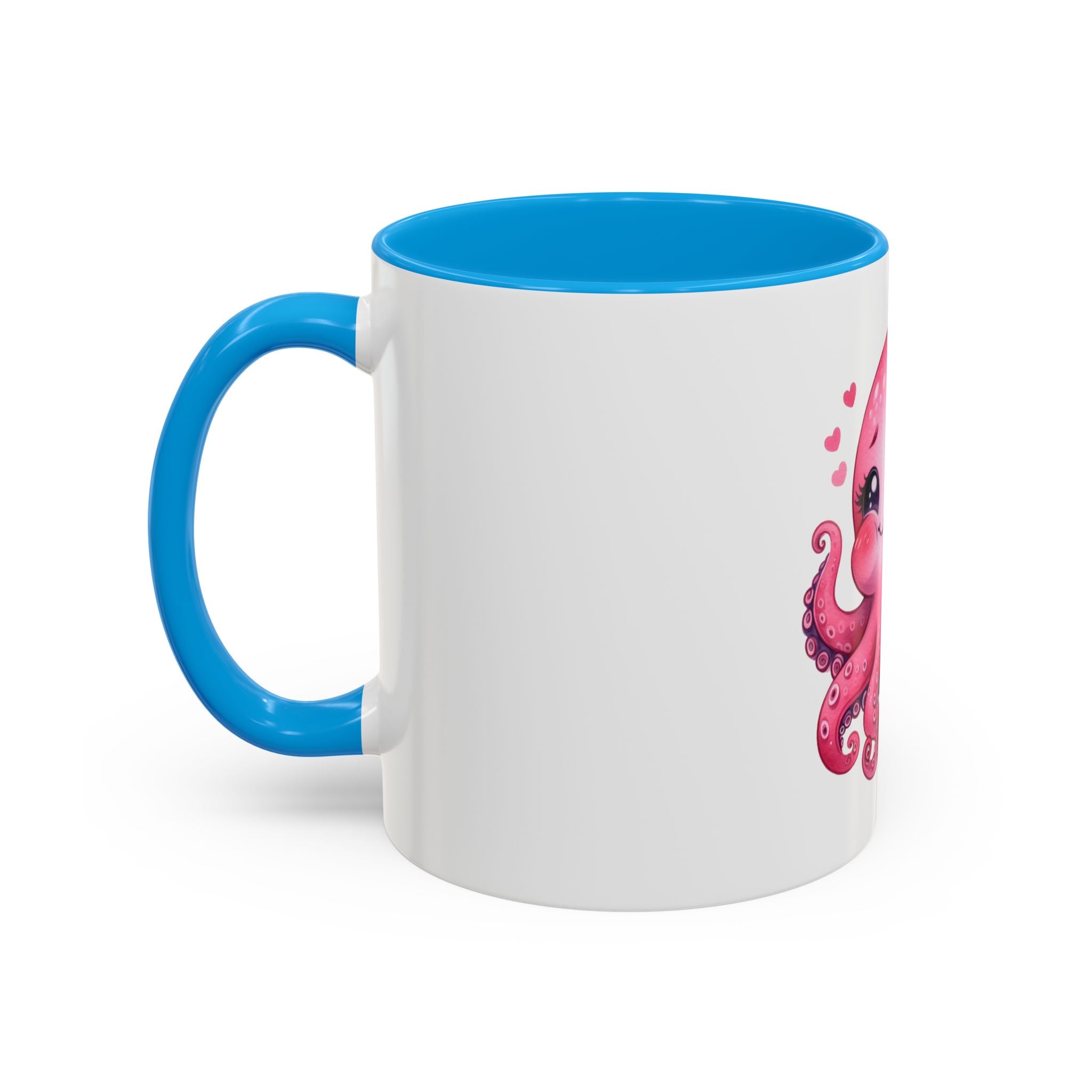 Cute Pink Octopus Coffee Mug (11oz) — Kawaii Sea Animal Gift