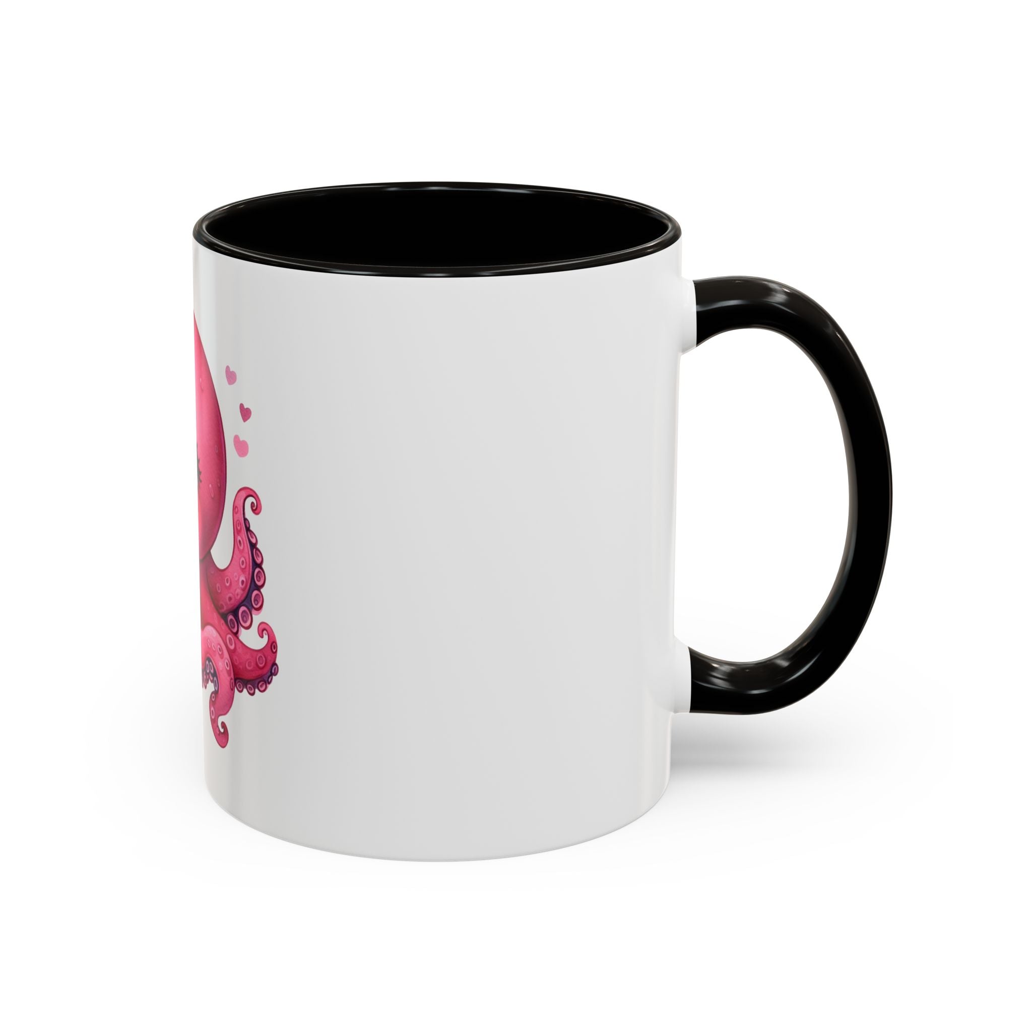 Cute Pink Octopus Coffee Mug (11oz) — Kawaii Sea Animal Gift