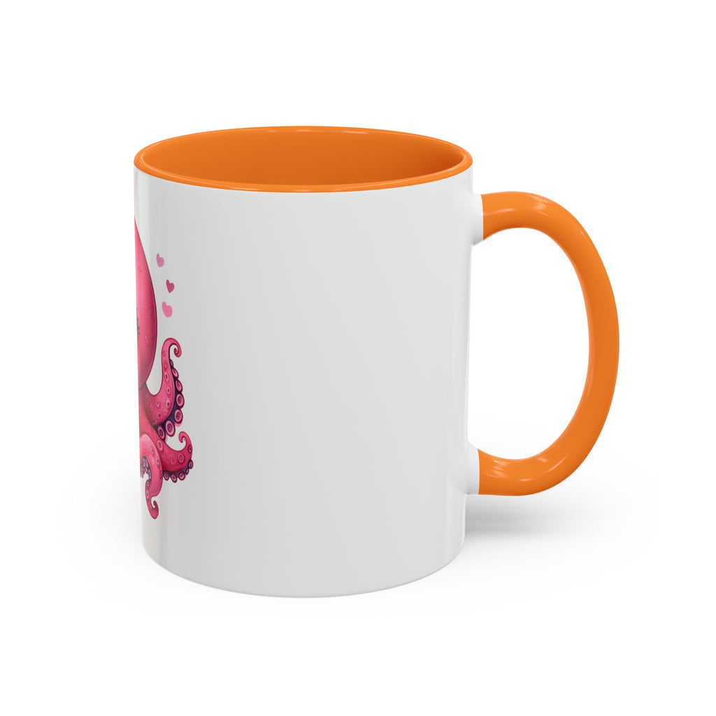 Cute Pink Octopus Coffee Mug (11oz) — Kawaii Sea Animal Gift