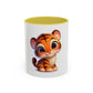 Cute Baby Tiger Coffee Mug — Adorable Cartoon Safari Animal Mug (11oz)