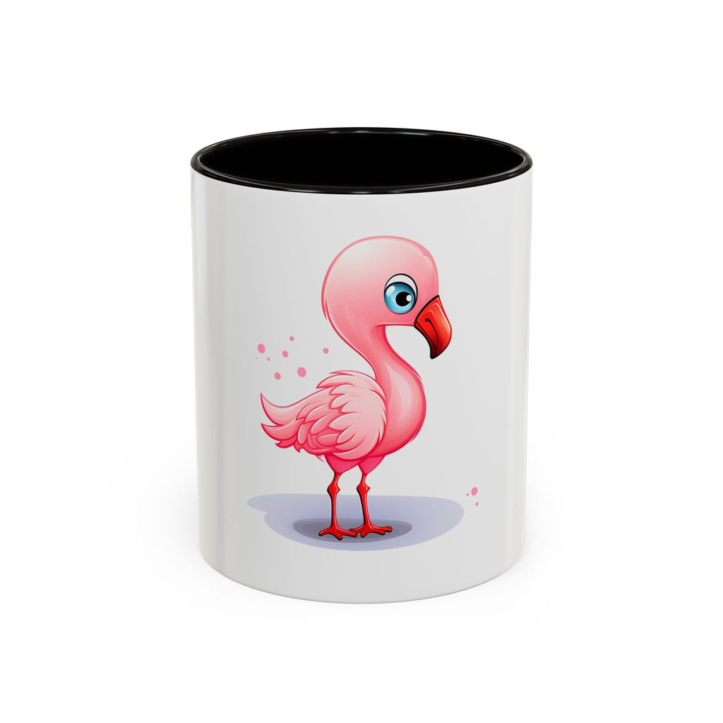 Cute Pink Flamingo Coffee Mug — Color Accent 11oz