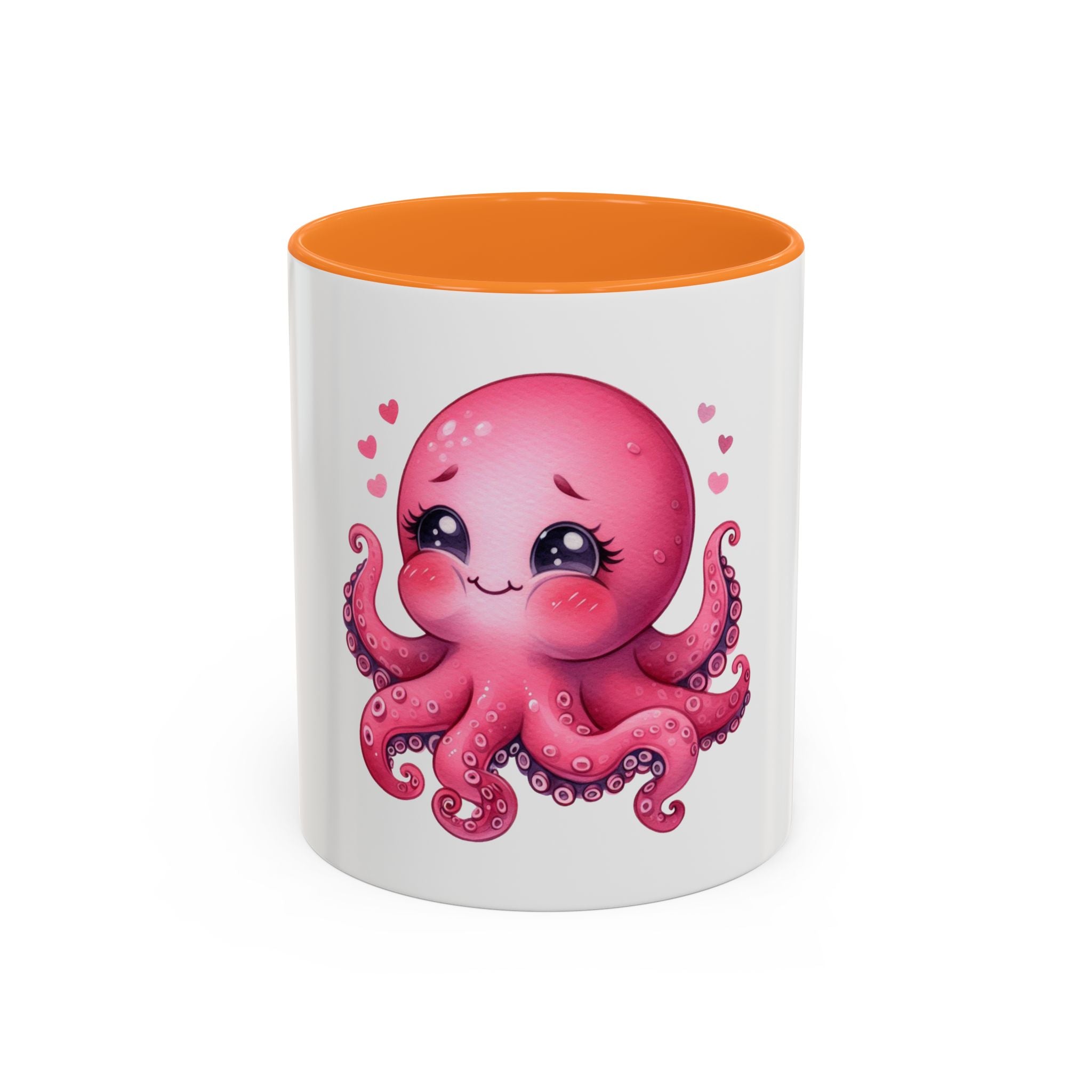 Cute Pink Octopus Coffee Mug (11oz) — Kawaii Sea Animal Gift