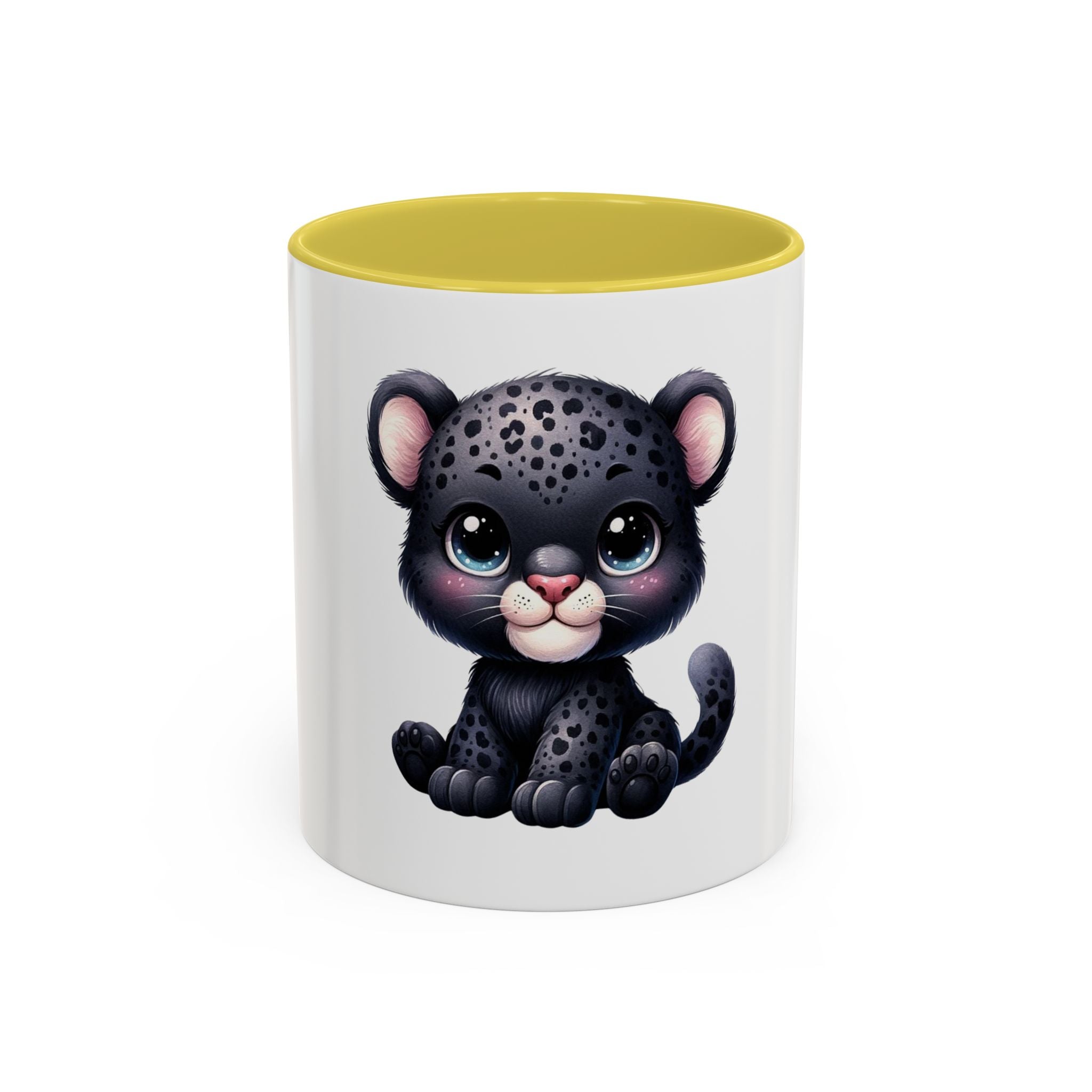 Cute Baby Black Panther Mug — Cute Leopard Cub Coffee Cup (11oz)