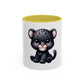 Cute Baby Black Panther Mug — Cute Leopard Cub Coffee Cup (11oz)